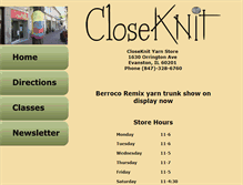 Tablet Screenshot of closeknitevanston.com